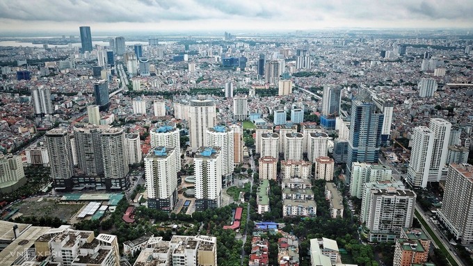 Thị trường căn hộ Hà Nội nhìn từ trên cao. Ảnh: Giang Huy
