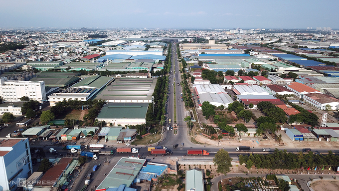 Hạ tầng giao thông kết nối từ khu công nghiệp Sóng Thần (huyện Dĩ An, tỉnh Bình Dương) tới các cảng biển, sân bay hiện đã quá tải. Ảnh: Lê Tiên